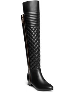 Over-the-knee Boots Quilted Stiches High-Low Shaft Low Heels Adult